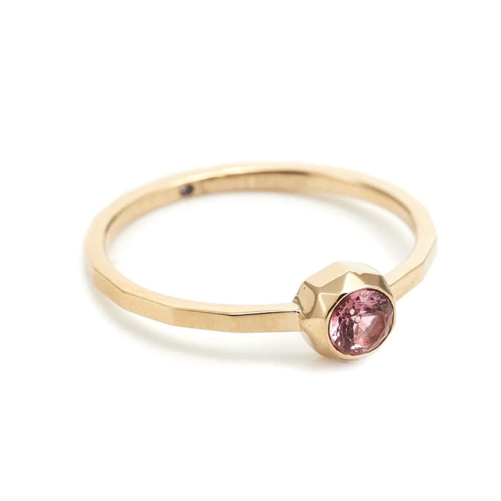 FOSSIL x BARBIE Pink Stone Gold Toned Ring